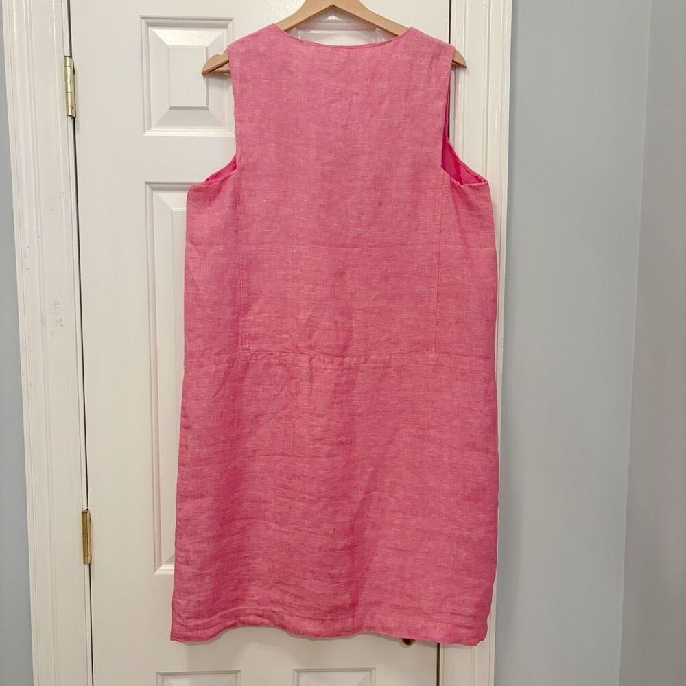 NWT J. McLaughlin Rue Dress100% Linen Size L Pink $198.00 - Picture 4 of 7